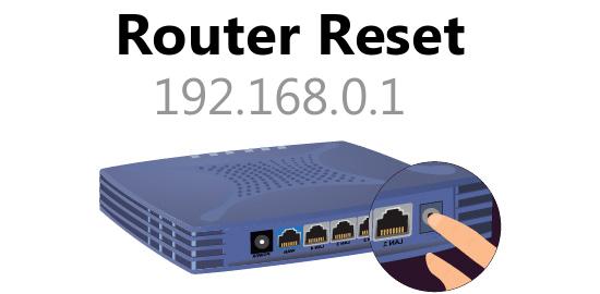 192.168.0.1 router reset