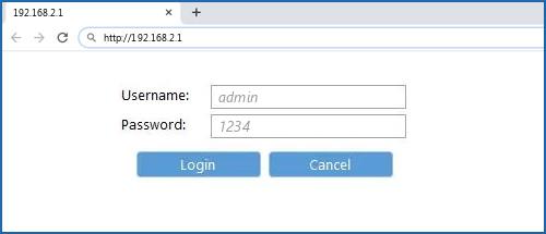 192.168.2.1 default username password