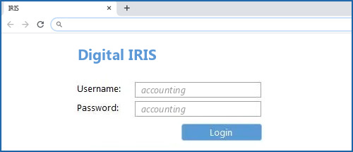 Digital IRIS Default Login IP Default Username Password