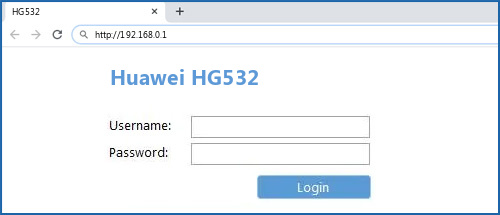 Huawei HG532 router default login