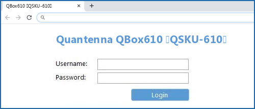 Quantenna QBox610 (QSKU-610) router default login