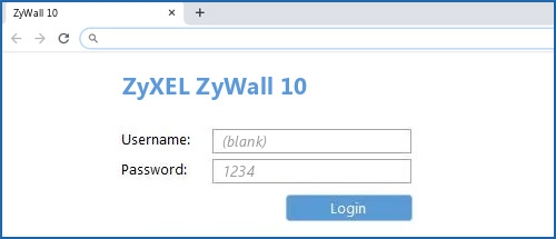 ZyXEL ZyWall 10 router default login