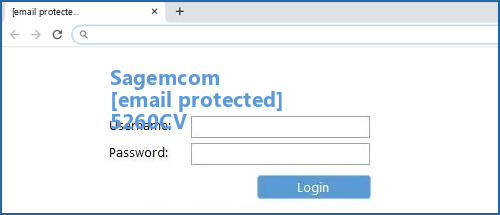 Sagemcom [email protected] 5260CV router default login