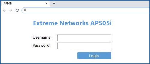 Extreme Networks AP505i Default Login IP Default Username Password