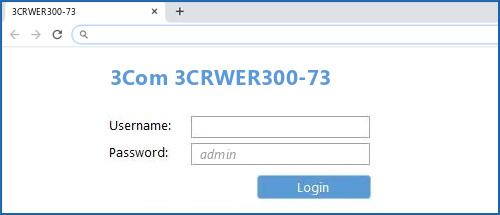 3Com 3CRWER300-73 router default login